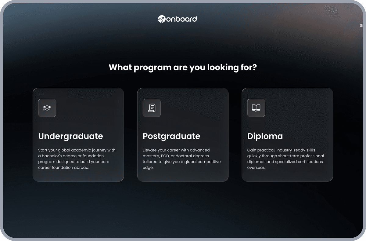 Dashboard mockup
